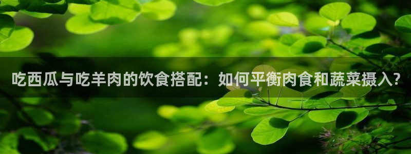 51吃瓜群众路线：吃西瓜与吃羊肉的饮食搭配：如何平衡肉食和蔬菜摄入?